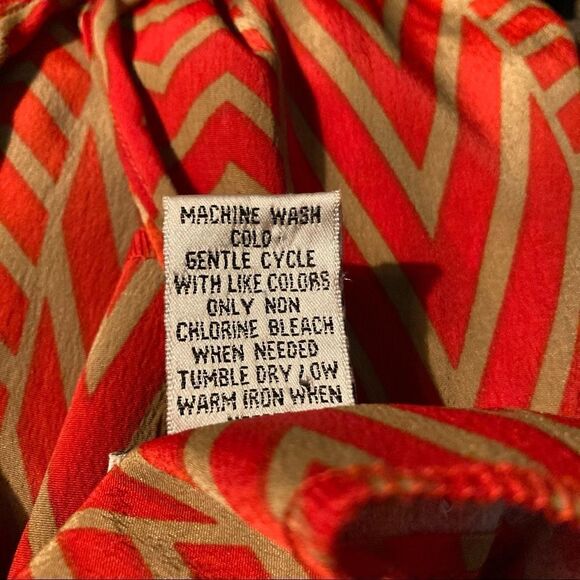 PINKY Women’s Orange & Tan Geometric Sleeveless Pull -On Dress Size Small‎ - Picture 8 of 8